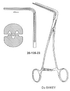 De-Bakey Vascular Clamp, 90digree Angle